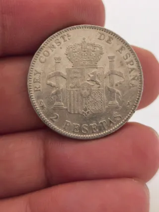 Lote Monedas Españolas 2 Pesetas Alfonso XIII 1905