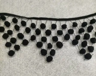 Tira de madroñeras en negro