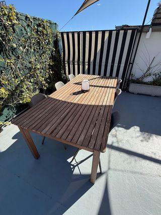 Conjunto mesa y sillas de jardín