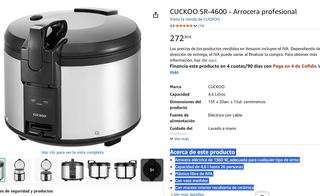 CUCKOO SR 4600 Arrocera Profesional