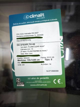 Ventana PVC CORTIZO 150 x 195 NUEVA