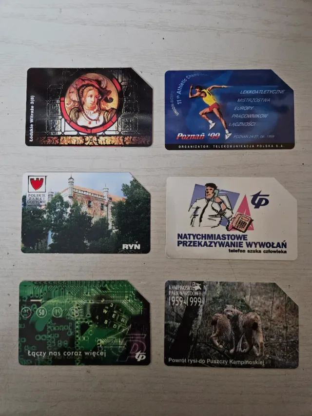 6 Schede telefoniche polacche