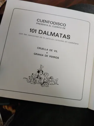 101 Dálmatas Cuentodisco Bruguera Disney