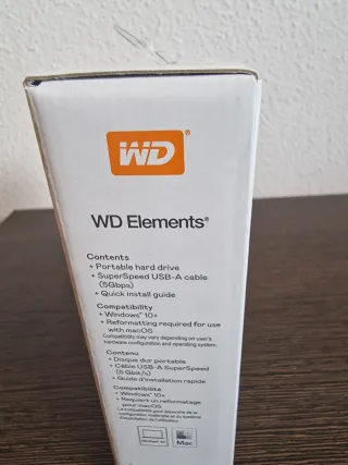 WD Elements 6TB Disco Duro Portátil Nuevo