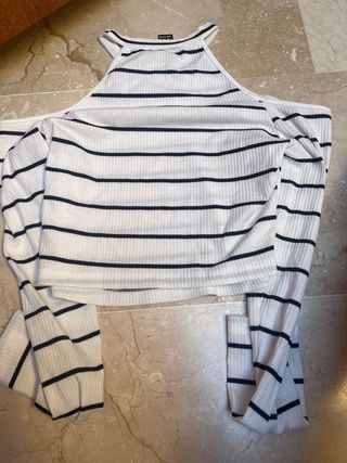 Top rayas blanco y negro