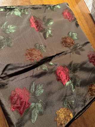 Sciarpa double face verde e rossa marrone