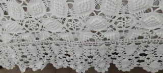 Colcha Crochet Algodón Blanca