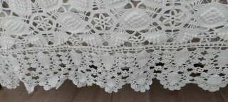 Colcha Crochet Algodón Blanca