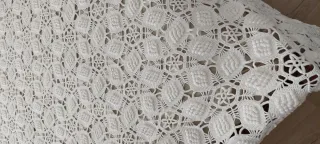 Colcha Crochet Algodón Blanca