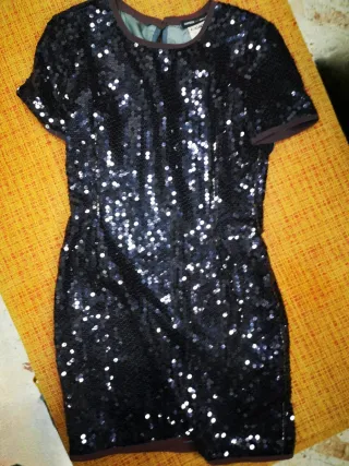 Vestito Emporio Armani paillettes viola
