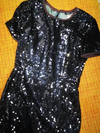 Vestito Emporio Armani paillettes viola