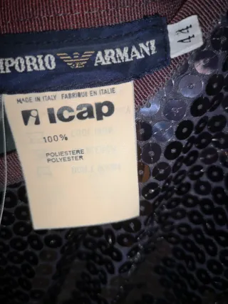 Vestito Emporio Armani paillettes viola