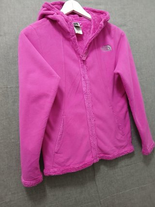 the north face pile zip girls size 10-12y pink