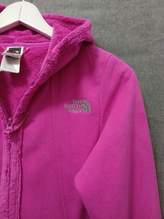 the north face pile zip girls size 10-12y pink