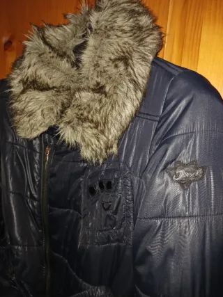 Abrigo Diesel Mujer Negro/Azul