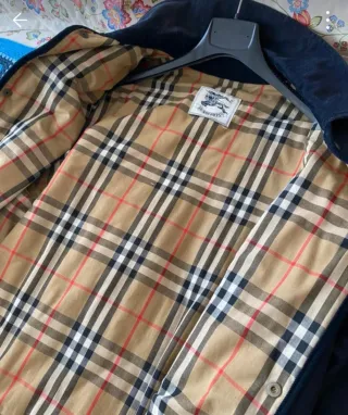 Parka Burberrys azul marino original
