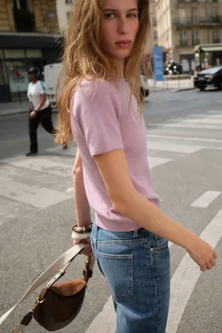 Jersey Zara, color malva,talla M, nuevo