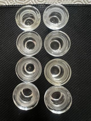 8 Tappi in Vetro 2cm con Guarnizione per bottiglie