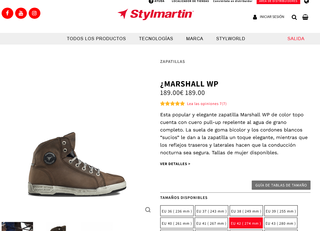 Botas de Moto Stylmartin MARSHALL WP TALLA 42