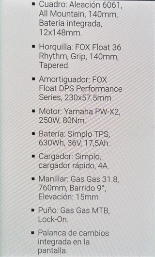 Bicicleta Eléctrica GasGas TC 9.0 E-Bike