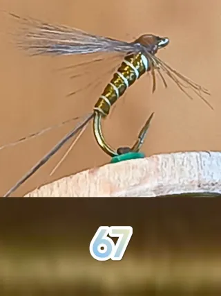 48 Moscas Ahogadas para Pesca,caja incluída