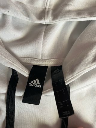 Sudadera Adidas Blanca con Capucha