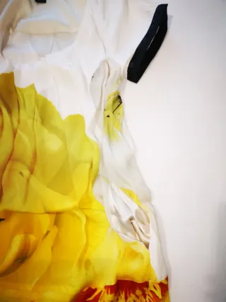 Roberto Cavalli Vestito Floreale Giallo