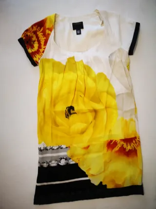 Roberto Cavalli Vestito Floreale Giallo