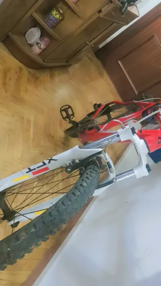 Bicicleta de montaña roja