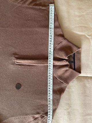 Jersey semicisne con cremallera marrón XXL