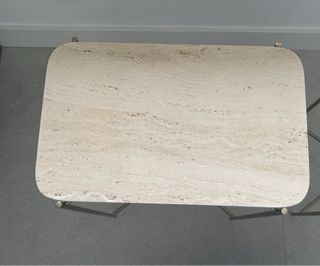 Mesita auxiliar mármol y metal Zara Home