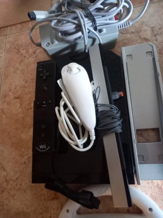 Consola Nintendo Wii Completa Blanca y negra