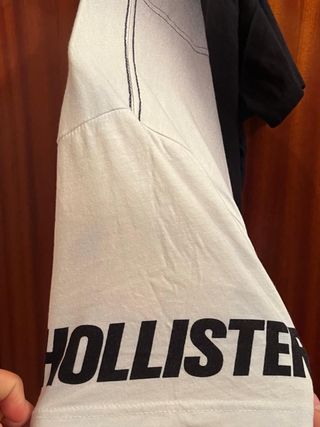 Camiseta Hollister Degradado Negro Blanco