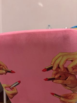 Sedia imbottita rosa Seletti lipsticks
