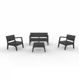 Conjunto Jardín Miami 4 Plazas Resina