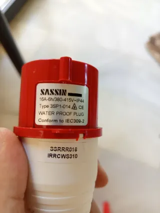 6 Conectores Eléctricos Industriales Rojos y Blanc