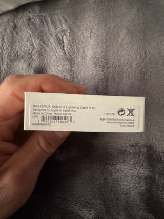 Cable USB-C a Lightning Apple 1m