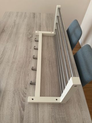 Perchero Estante Pared Ikea Madera Blanco