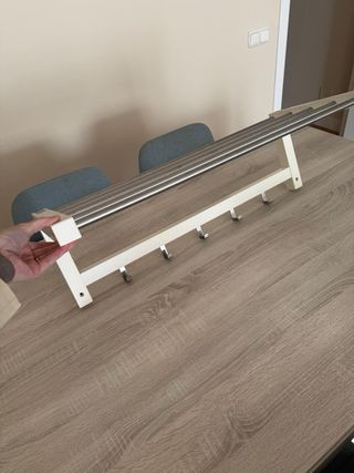 Perchero Estante Pared Ikea Madera Blanco