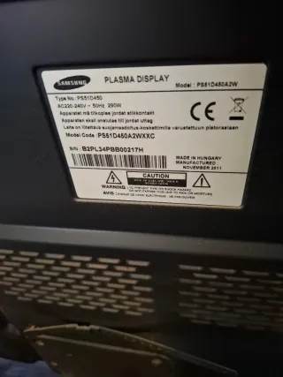 Samsung TV Pantalla Negra