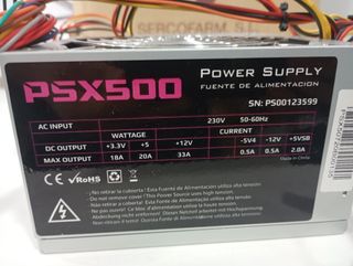 Fuente de Alimentación PSX500 500W