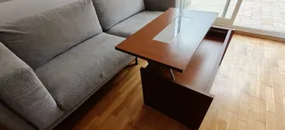 Sofá 3 pzas Nockeby Ikea Gris + Mesa elevable