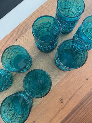 Vasos de vidrio soplado Gordiola 8 unidades