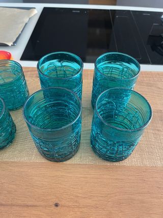 Vasos de vidrio soplado Gordiola 8 unidades