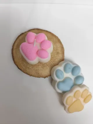 Candele profumate impronta di zampa di cane