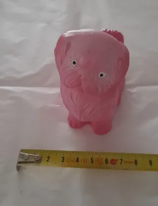 2 Figuras Perrito Escayola Rosas