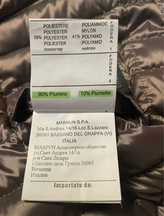 Mabrun piumino leggero