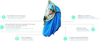 Funda protectora lluvia niño bici