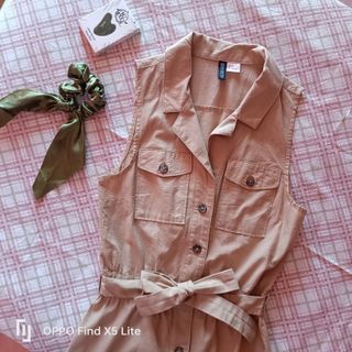 Abito H&M Cotone Beige Taglia XXS