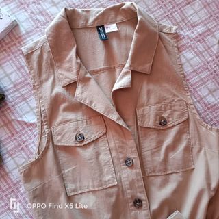 Abito H&M Cotone Beige Taglia XXS